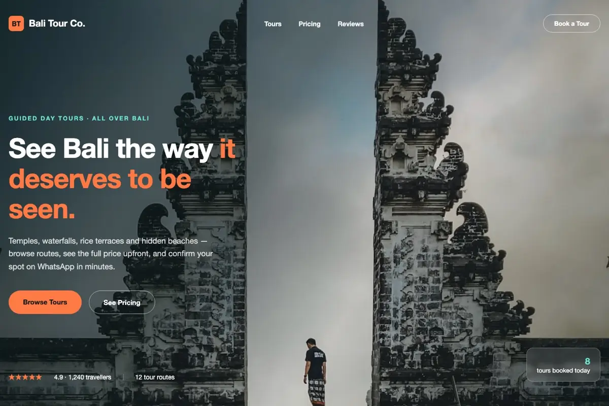 Bali Tour Co. — Concept Project